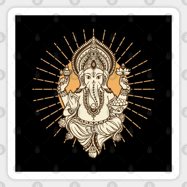 Ganesha Hindu God Hinduism Yoga India Bali Lover Magnet by BaliChili